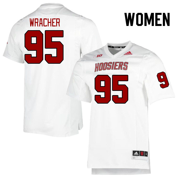 Women #95 Sean Wracher Indiana Hoosiers College Football Jerseys Stitched-Retro